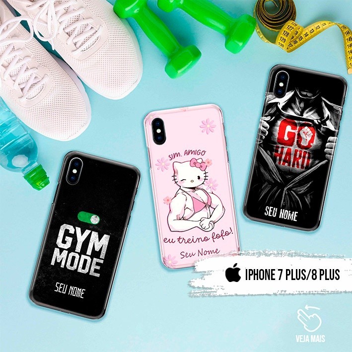 Capa Capinha  - iPhone 7 Plus - 8 Plus - Fitness Academia Personalizados