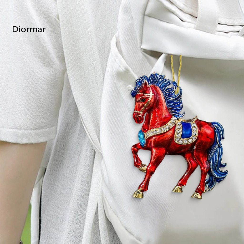 Acrylic Horse Decoration Window 2pcs Pendant Animal Charm Christmas Tree Hanging Ornament Car Wall Door Gift