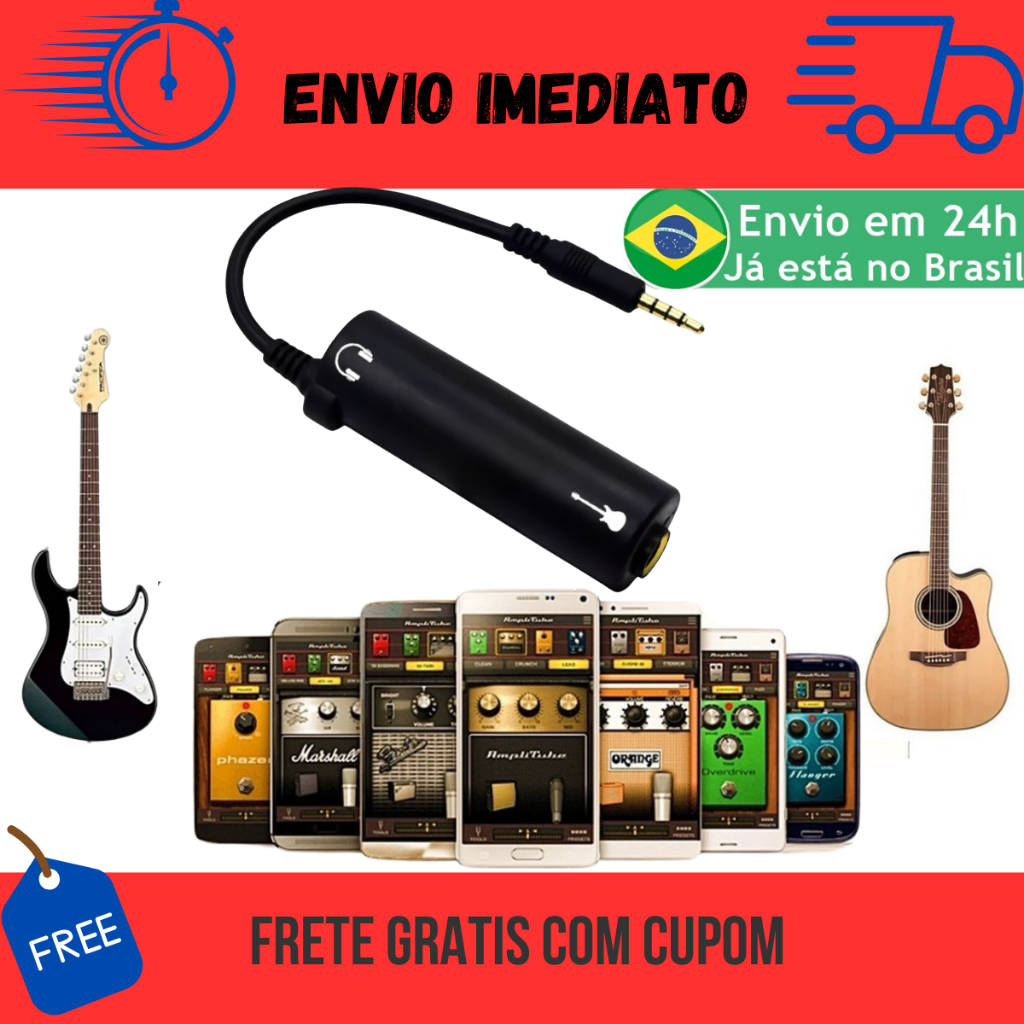 Conversor De Interface De Guitarra , Substituição Para iPad , iPhone , Áudio Linha Acessórios