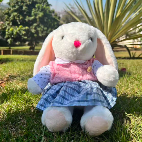 Bicho de Pelúcia Casal Coelho Bunny Azul – 35 cm │Molli110│