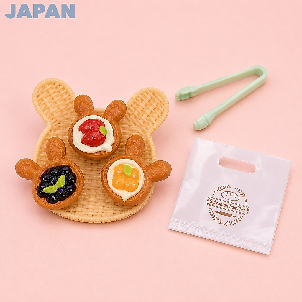 Sylvanian Families Bakery Gashapon Bunny Danish Miniature Food Toy Tarlin