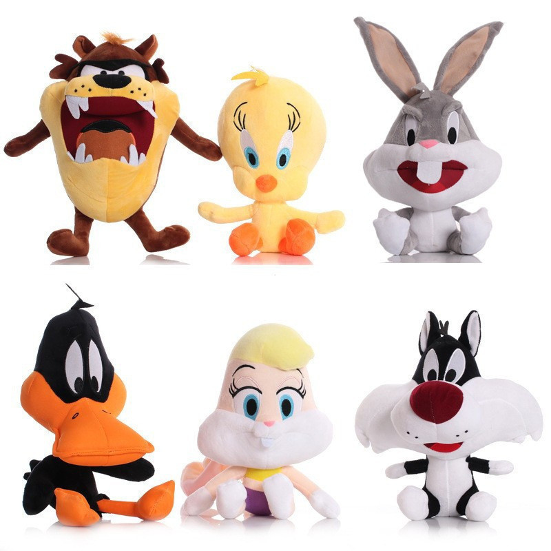 6 Estilos de Brinquedos de Pelúcia Disney Space Jam de 20-30cm: Bugs Bunny, Lola, Daffy Duck, Diabo da Tasmânia, Tweety
