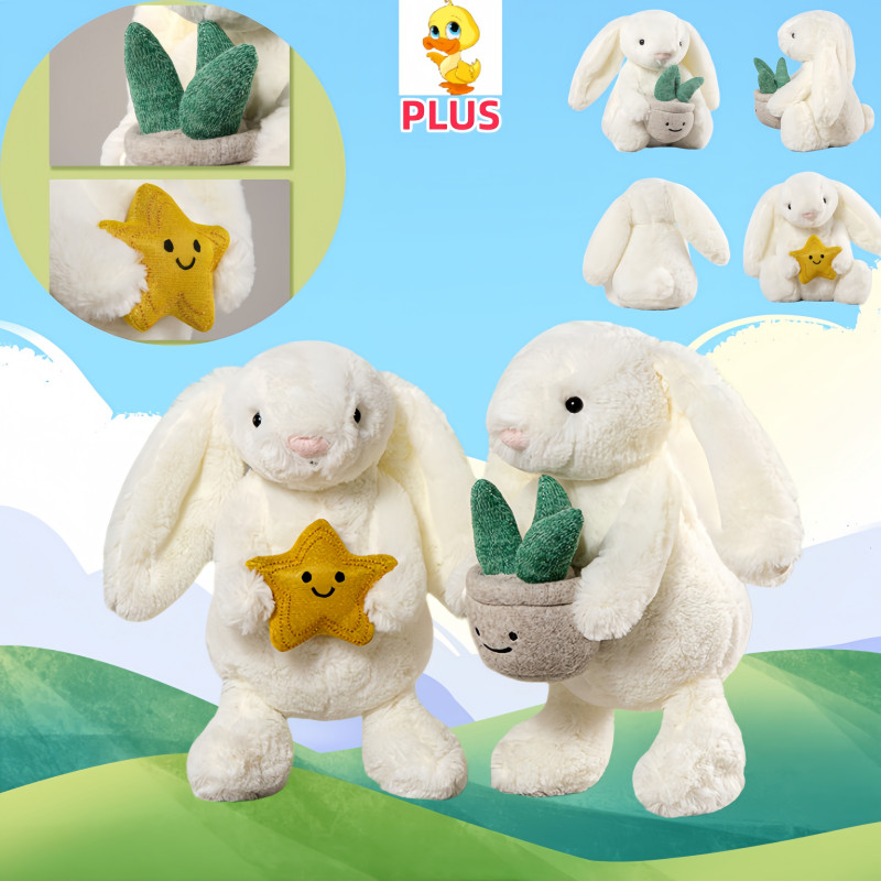 PLUS 23 Cm Bonito Vaso Bonnie Rabbit Boneca De Pelúcia Fun Bunny Plushie Brinquedo Presente De Namorada Criativo Decoraç