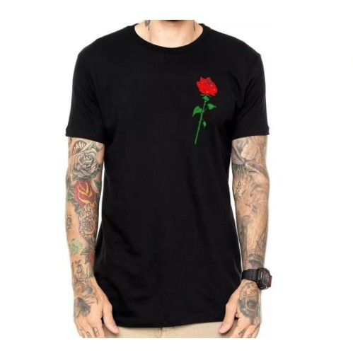 Camiseta Masculina Rosa Flor Mini Moda Masculina Rose Tumblr Alien Arco iris !!!!!
