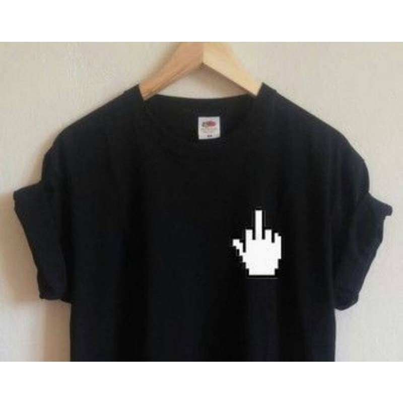 Camiseta Dedo mini Camisa unissex algodão Tumblr
