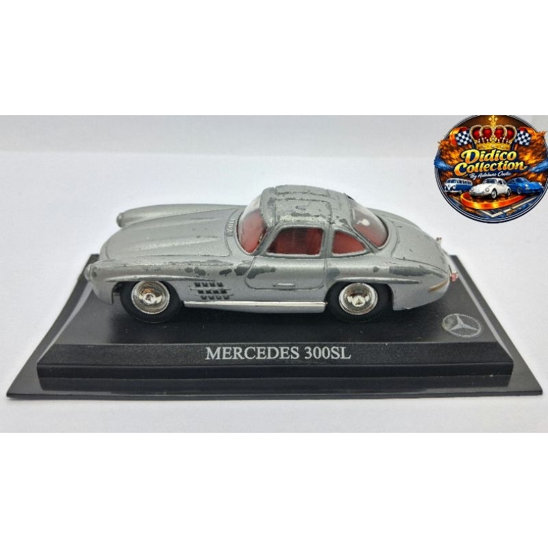 Miniatura Mercedes 300SL Escala 1:43 Del Prado Auto Collection Com Base - USADA