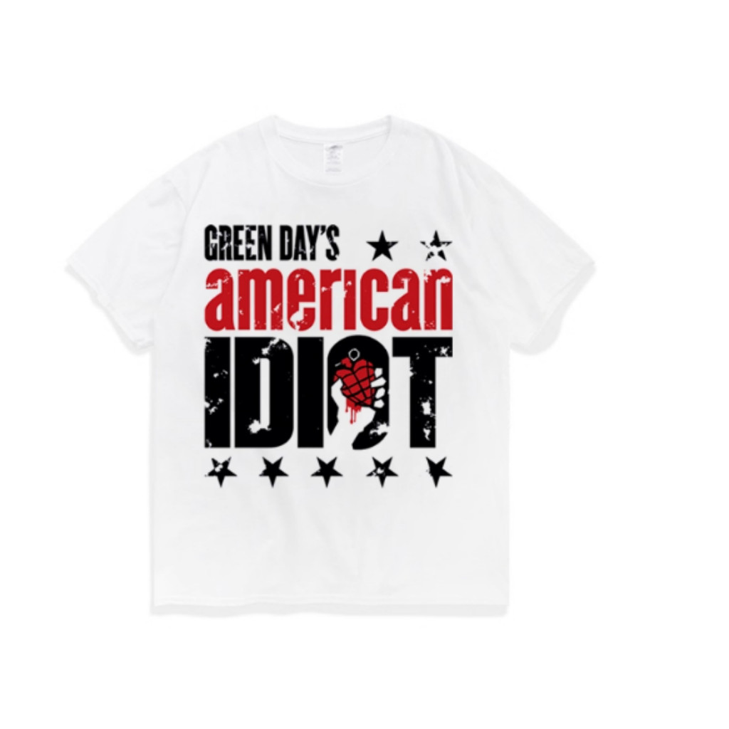 Camiseta Estampada Da Banda Rock Green Day, Camiseta Unissex De Algodão Estilo Street Fashion