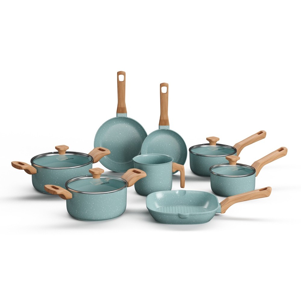 Conjunto de 8 Panelas Pratic Cook Green Mimo Style