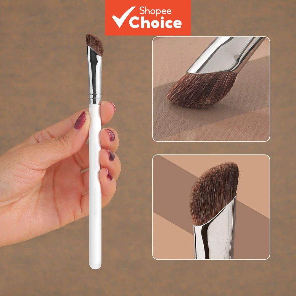 Pincel Profissional Para Contorno De Nariz : Pequeno Angular Pó E Blush Cerdas Macias De Alta Densidade Aplicação De Pre