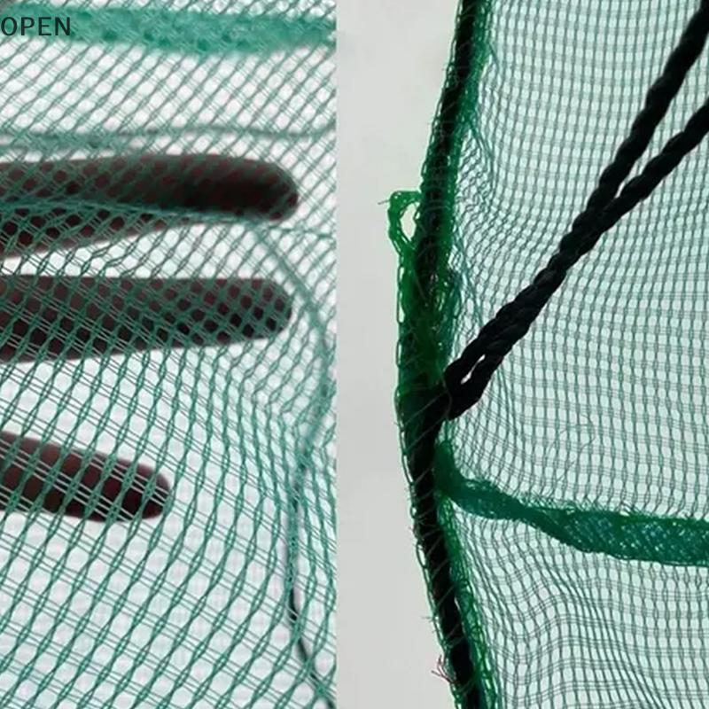 op Rede De Pesca Gaiola Portátil Dobrável De Alta Densidade Náilon Armadilha Para Peixes Pequenos Camarão Caranguejo Ao