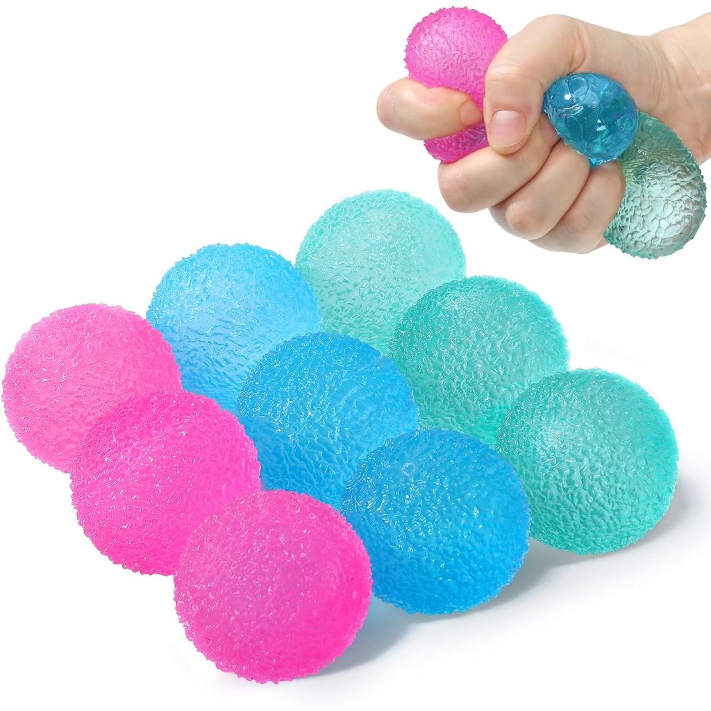 Mini Bolas Anti-estresse Texturizadas: Pacote com 9 Brinquedos Macios de Alta Densidade, 1,6