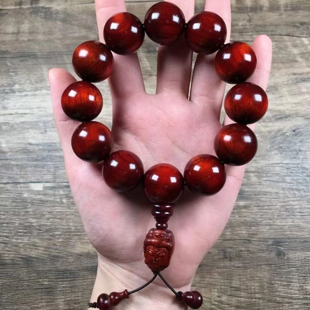 Natural de alta densidade sândalo vermelho Material antigo pulseira rinoceronte ângulo pequena folha vermelho sândalo ca