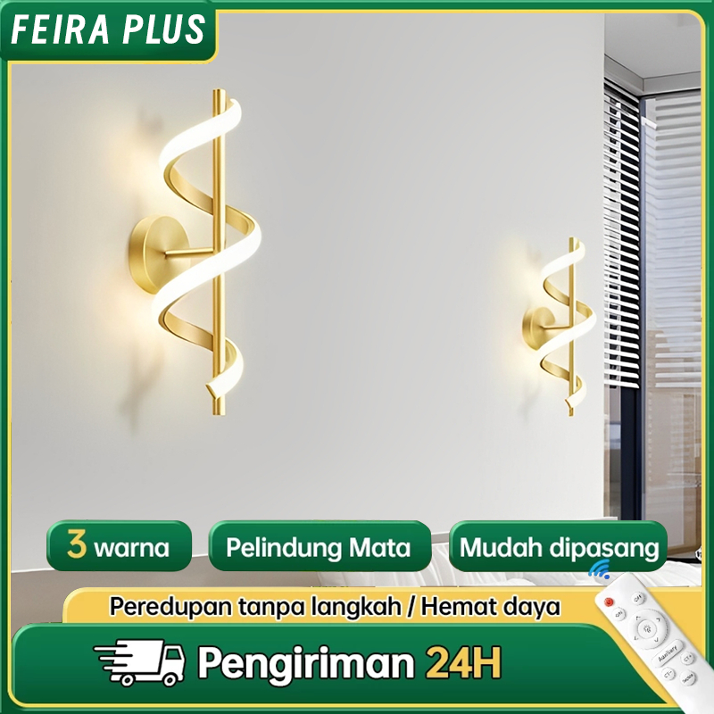 Luminária de Parede Arandela Led Decoracao Dorado Minimalista para Sala Quarto Cozinha Wall Light