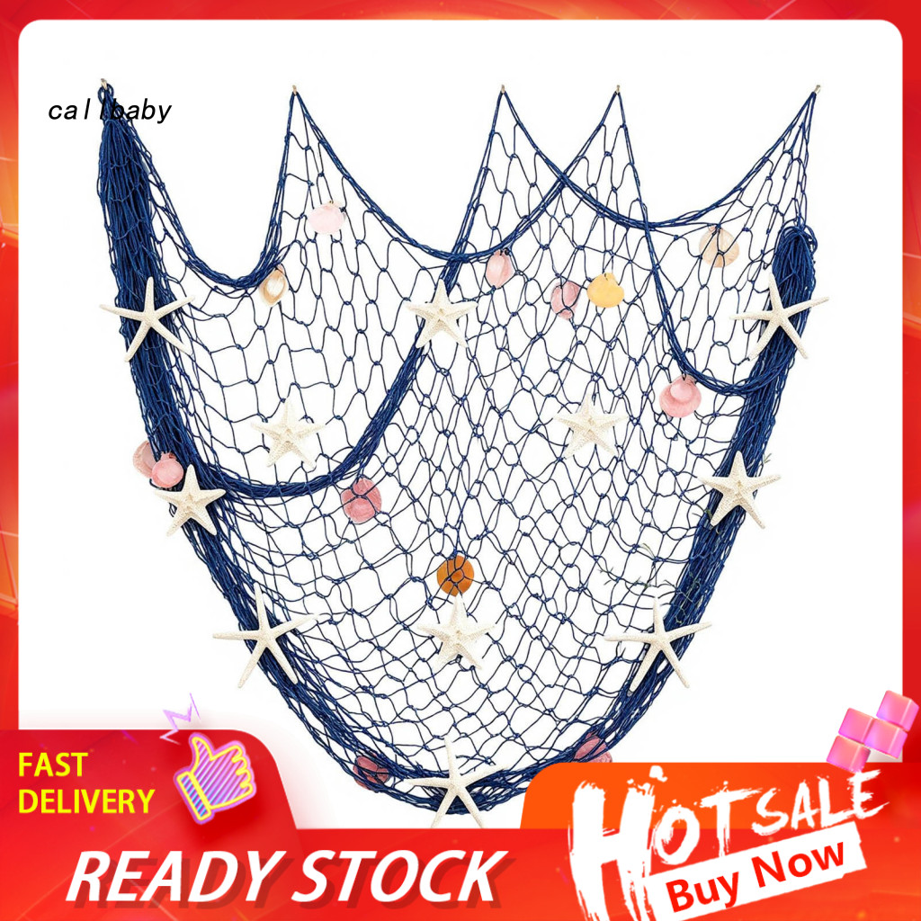 Nautical Wall Decor Message Board Organizer Coastal Fishing Net with Led Lights Netting for Beach House Room Bedroom Sea