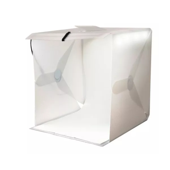 Caixa de Luz Mini Estúdio Fotográfico 55x50cm 54 LEDs Iluminação Para Fotos Profissionais