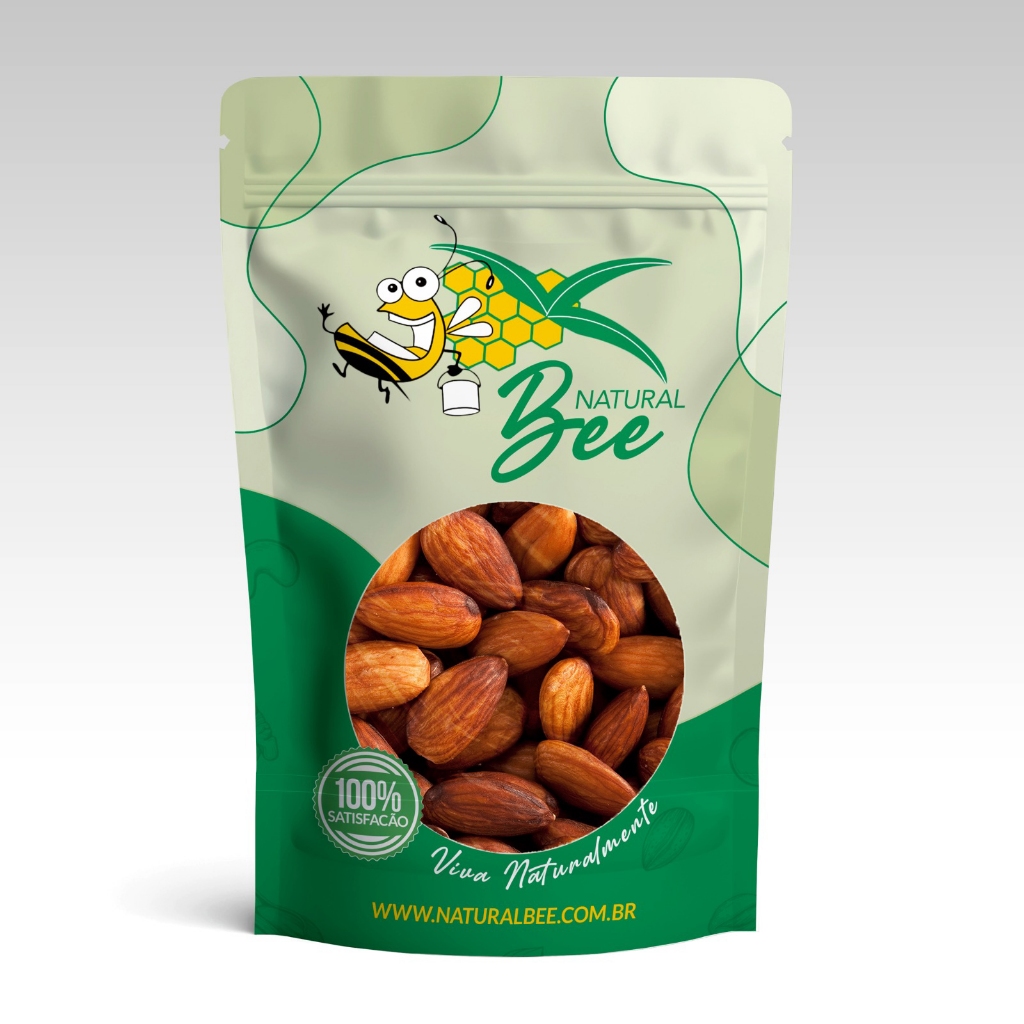 Amêndoa Torrada Com ou Sem Sal 500g ou 200g Premium Natural