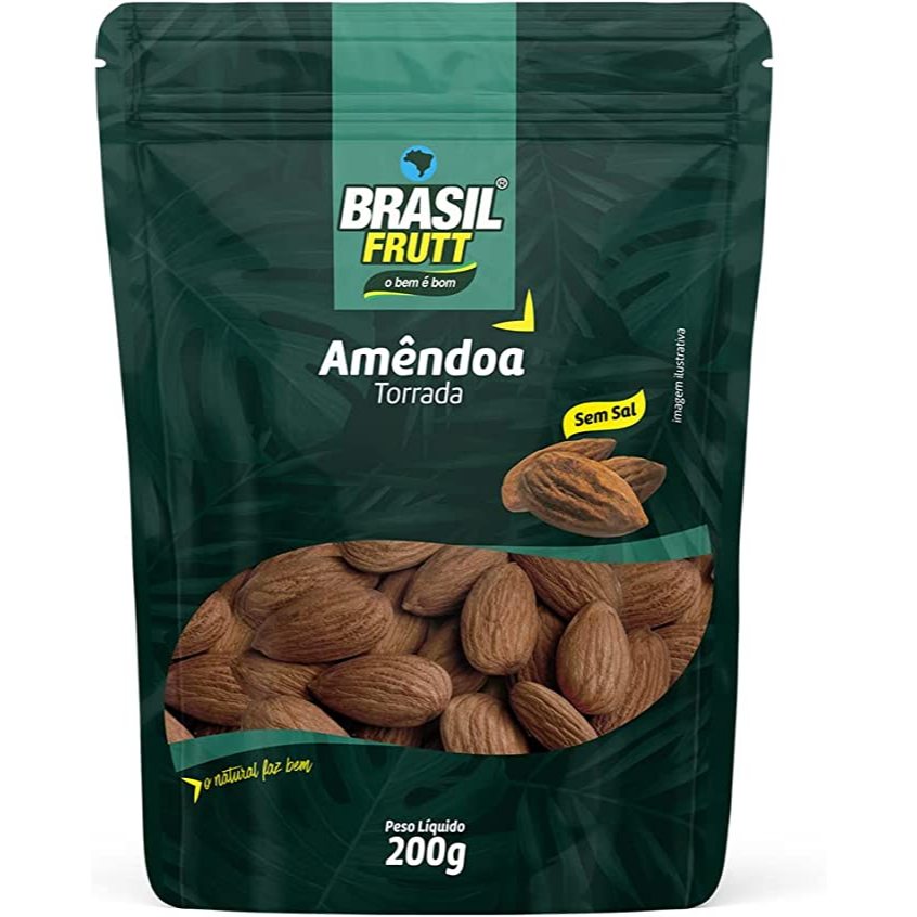 Amêndoa torrada esem Sal 200g - Brasil Frutt