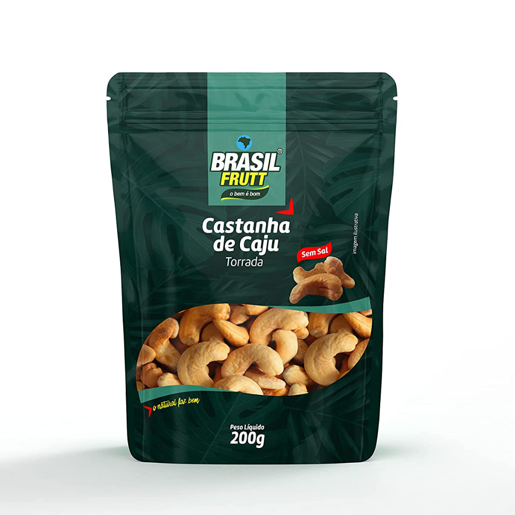 Castanha de Caju Torrada sem Sal 200g - Brasil Frutt