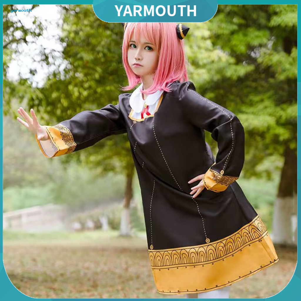 Anime Cosplay Outfit Women Dress Suit Set with Wig Socks Net Headgear – Costume for Girls Halloween Doll Uniform for S
