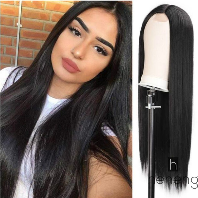 Perucas De Cabelo Longo E Reto Sem Cola Para Mulheres-Cosplay Dress Up Safe Use