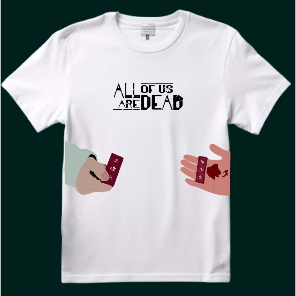 Camisa camiseta branca 100% poliéster série All of Us Are Dead ~Is there a season 2 of All of Us Are Dead