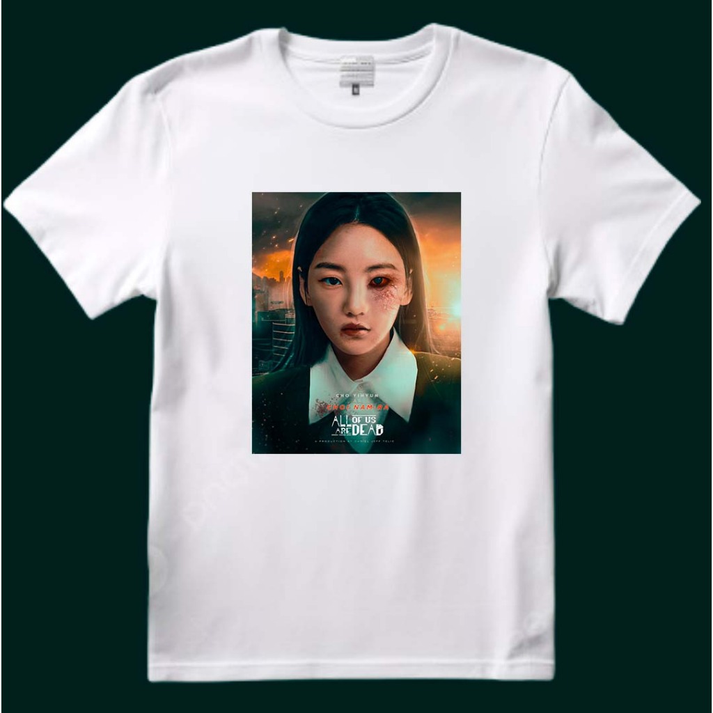 Camisa camiseta branca 100% poliéster série All of Us Are Dead ~Is there a season 2 of All of Us Are Dead