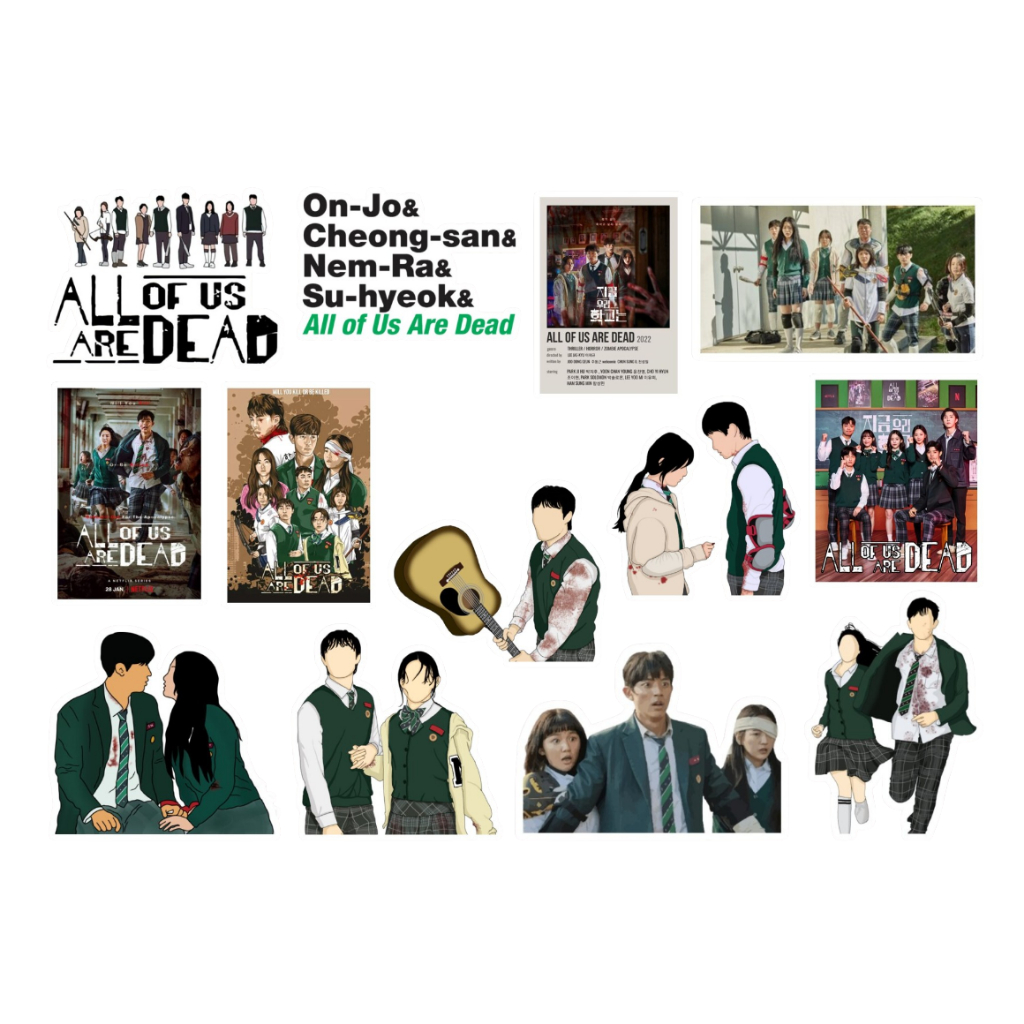 ALL OF US ARE DEAD - CARTELA DE ADESIVOS (sem recorte, com recorte ou a prova d'água) - A5