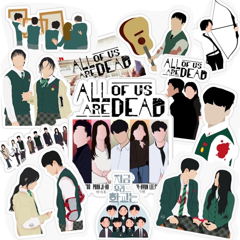Adesivos Doramas - All Of Us Are Dead 25 unidades (stickers/figurinhas)