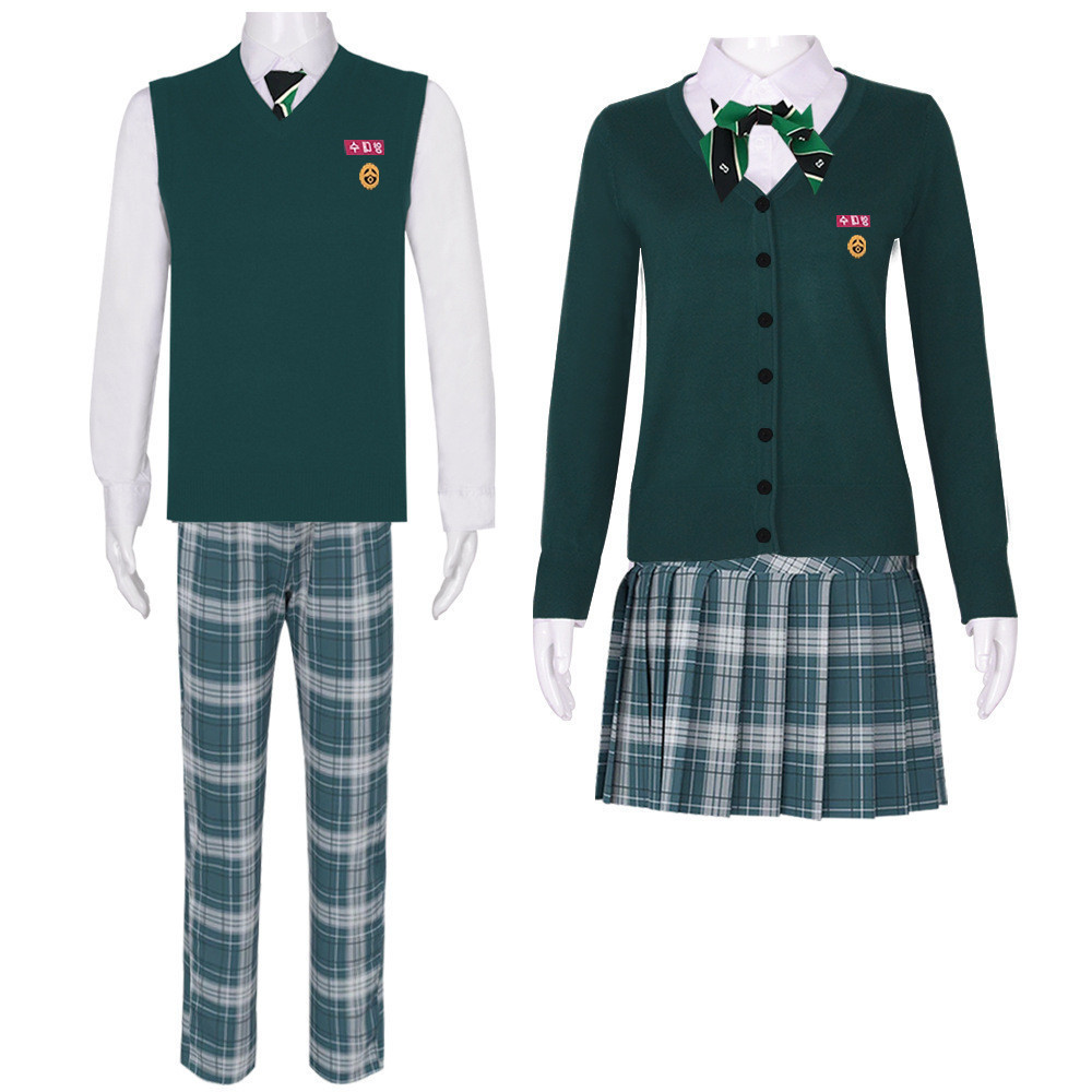 Halloween All of Us Are Dead Zombies Campus cos Uniforme Escolar Do Mesmo Estilo Masculino E Feminino