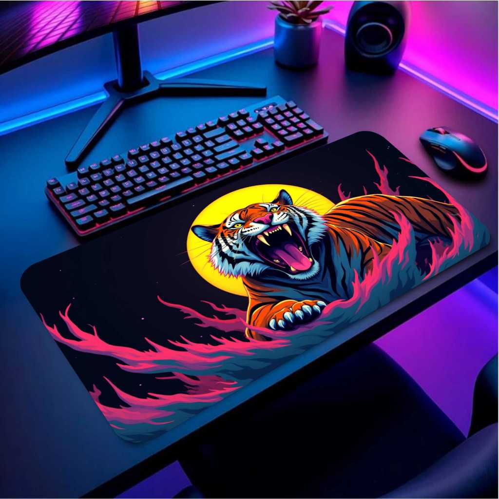 Mouse Pad Gamer Sol e Tigre Profissional 120x40