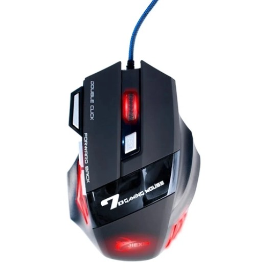 Mouse Gamer Laser X7 3200dpi Led Usb 7 Botões Profissional