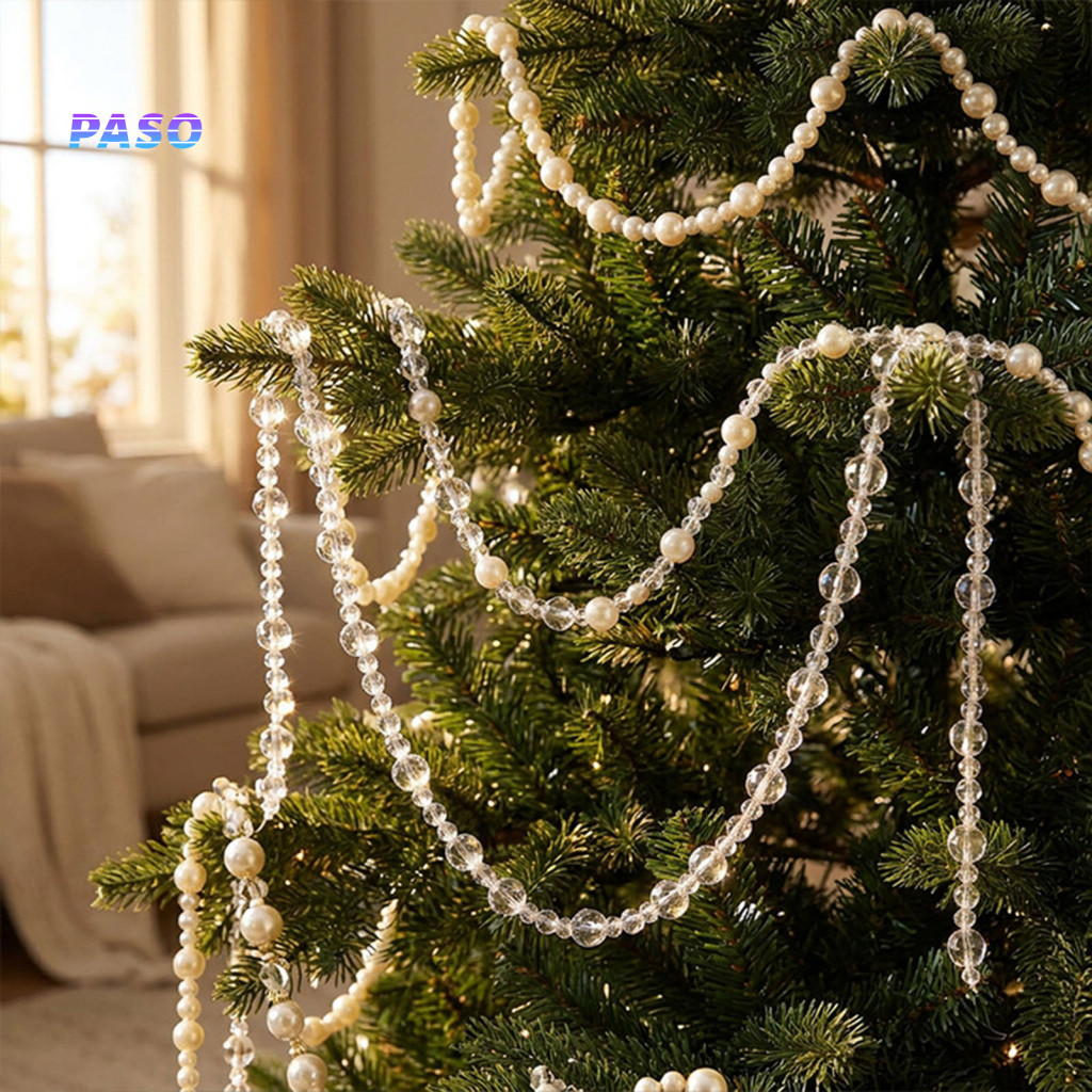 Christmas Tree Hanging Ornaments Gift for Party Beaded Garland Ornament Acrylic Diy Xmas Decor with Sparkling Beads Fest