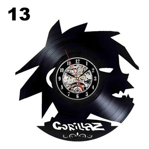 Gorillaz 13 - Relógio Disco De Vinil Decoração