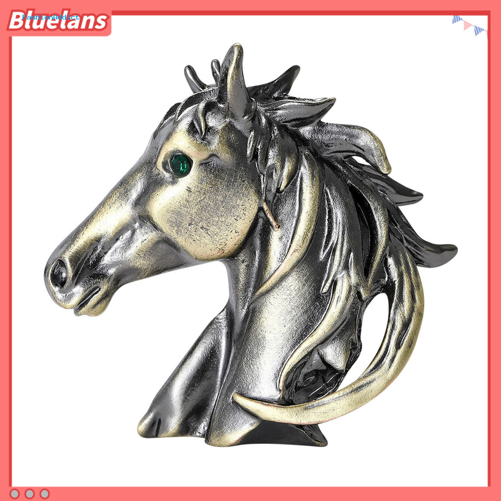 Alloy Horse Pin Brooch Head Metal Lapel for Women Men – Jewelry Accessory for Sweater Dress Suit Unique Gift for South