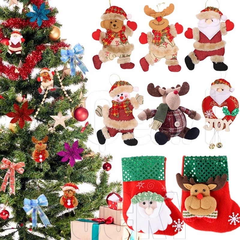 Bonecos Pendentes De Boneco De Neve De Papai Noel De Natal Dos Desenhos Animados/DIY Home Xmas Fontes De Festa De Ano No