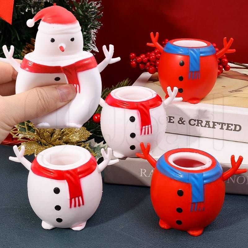 Novidade Papai Noel Squeeze Pinch Cups/Fidgets Sensory Descompression Xmas Doll/Stress Reliever Toy Para Crianças E Adul