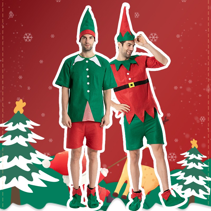 Roupas De Ano Novo Para O Papai Noel Adulto Masculino Cosplay Xmas Carnaval Party Family