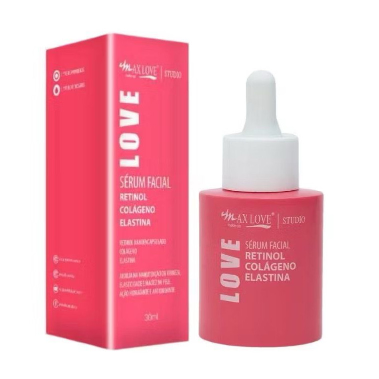 Sérum Facial Firmeza do Rosto Retinol Colágeno Elastina Max Love