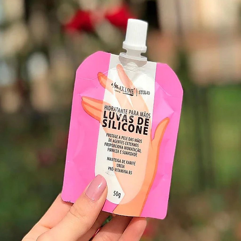 3 Creme Para Mãos Luvas De Silicone Firmeza e Suavidade Max Love