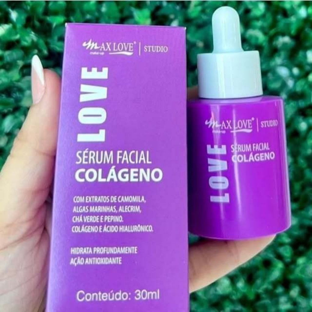 Sérum Facial Colágeno + Ácido Hialurônico Antissinais Max Love – Hidratação e Firmeza
