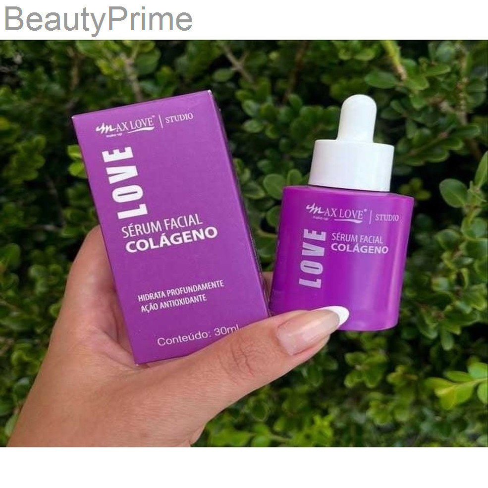 Sérum Facial Colágeno + Ácido Hialurônico Antissinais Max Love – Hidratação e Firmeza