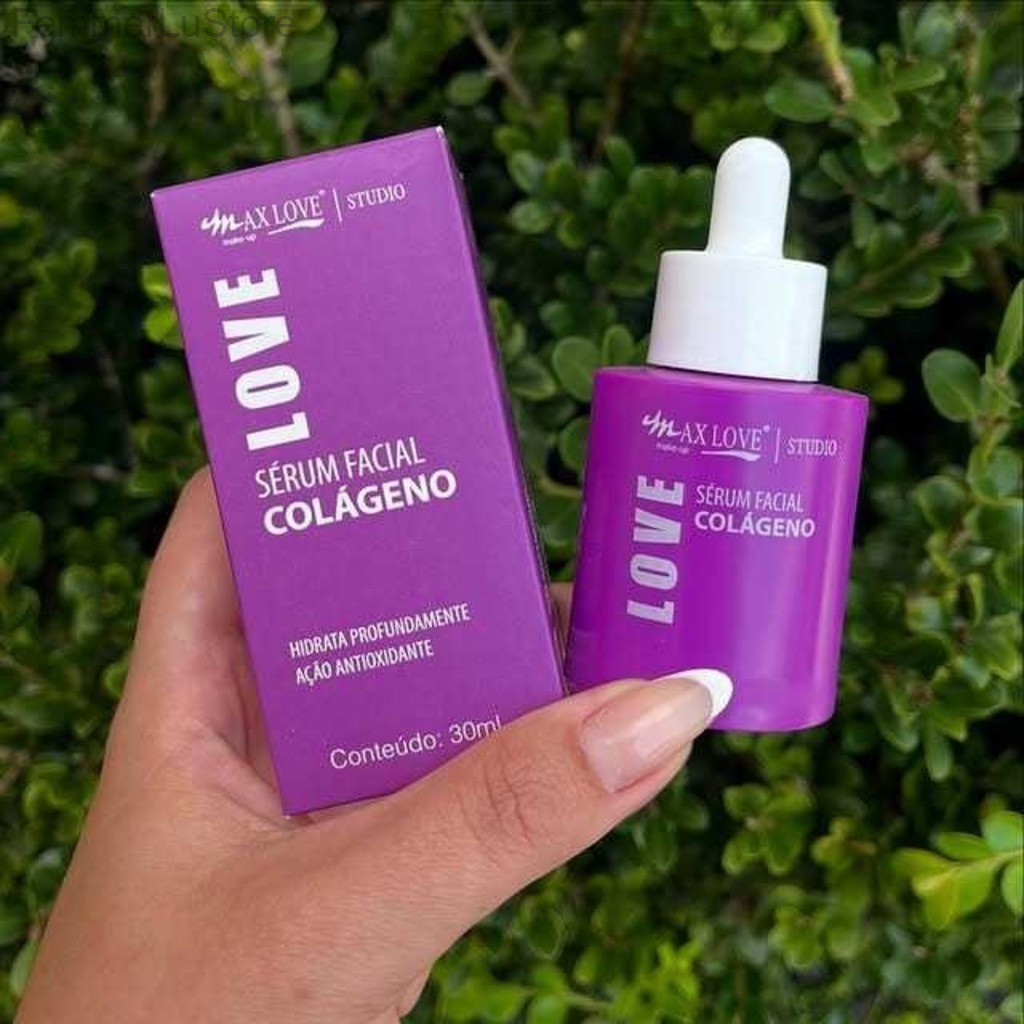 Sérum Facial Colágeno + Ácido Hialurônico Antissinais Max Love – Hidratação e Firmeza