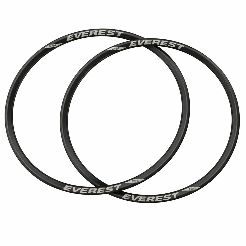 Par de Aro Vzan Everest Disc 29 28 Furos Tubeless Ready MTB Cross Country Alumínio 6061 Preto Acetinado