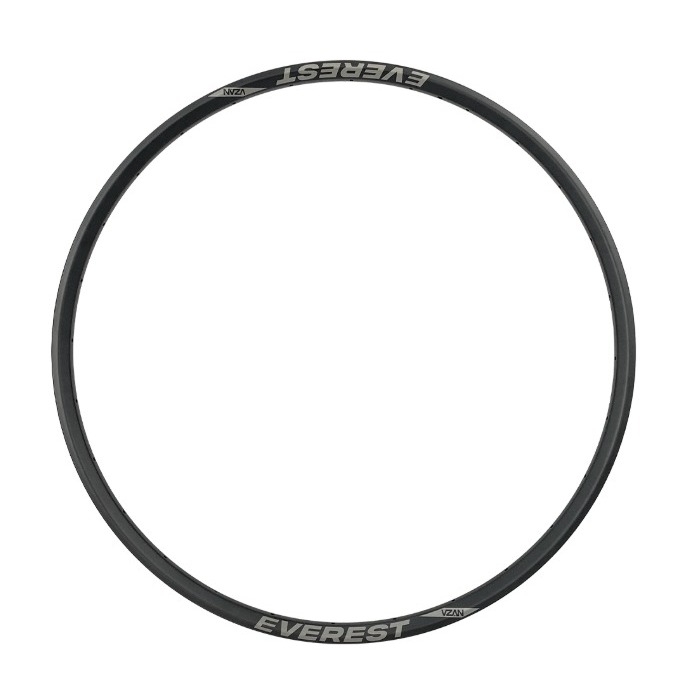 Aro Vzan Everest Disc 29 28 Furos Tubeless Ready MTB Cross Country Alumínio 6061 Preto Acetinado