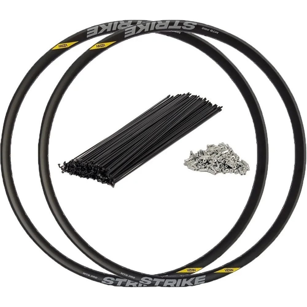 Kit Aro 29 Par VZAN Strike Pro Disc 36 Furos Tubeless com Raios 36F