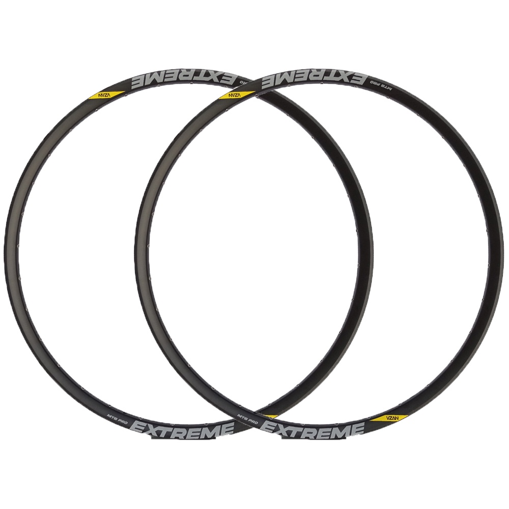 Kit Aro 29 Par Vzan Extreme Pro Disc 36 Furos Preto Tubeless