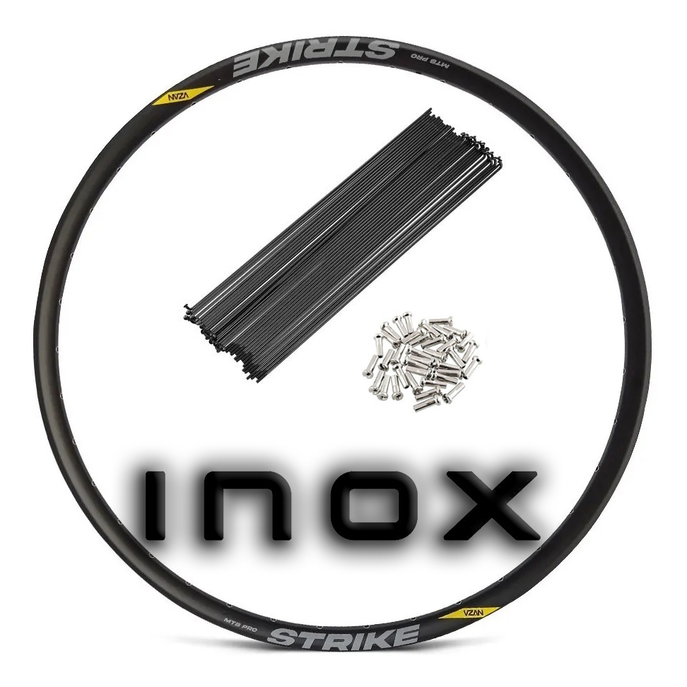 Kit Aro 29 Bike Vzan Strike Pro Disc 32 ou 36 Furos Raios Inox Tubeless 32F 36F