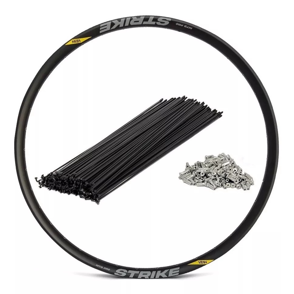 Kit Aro 29 Bike Vzan Strike Pro Disc 36 Furos Tubeless Com Raios 36F