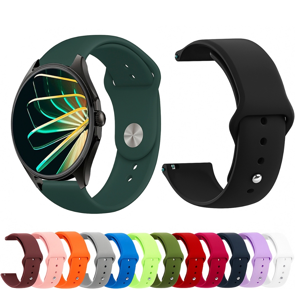 Pulseira 22mm de silicone LISA para Smartwatch Multi M2R