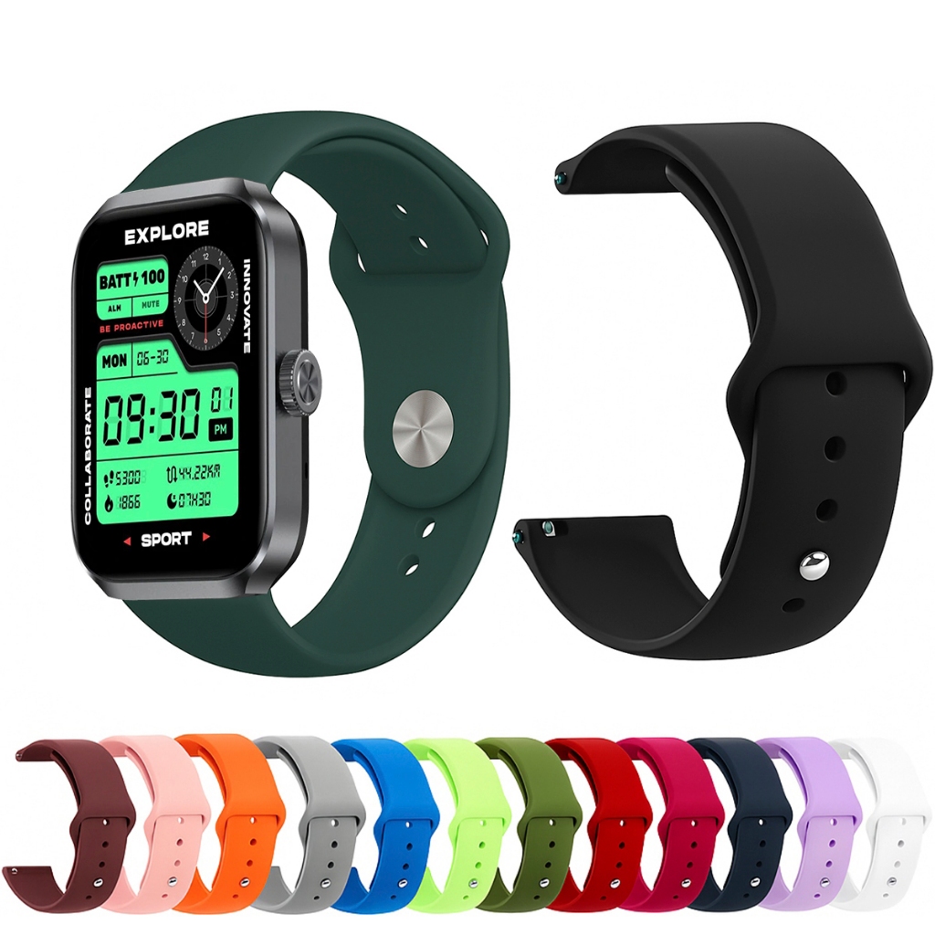 Pulseira 22mm de silicone LISA para Smartwatch Zeblaze Beyond 3 Plus